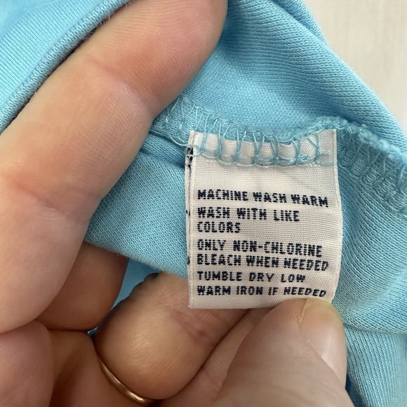 Polo Ralph Lauren Light XL Light Blue Custom Fit Short Sleeve Shirt Purple Pony - Picture 4 of 5